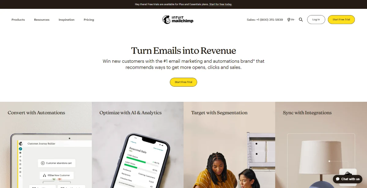 mailchimp is the best free email automation tool