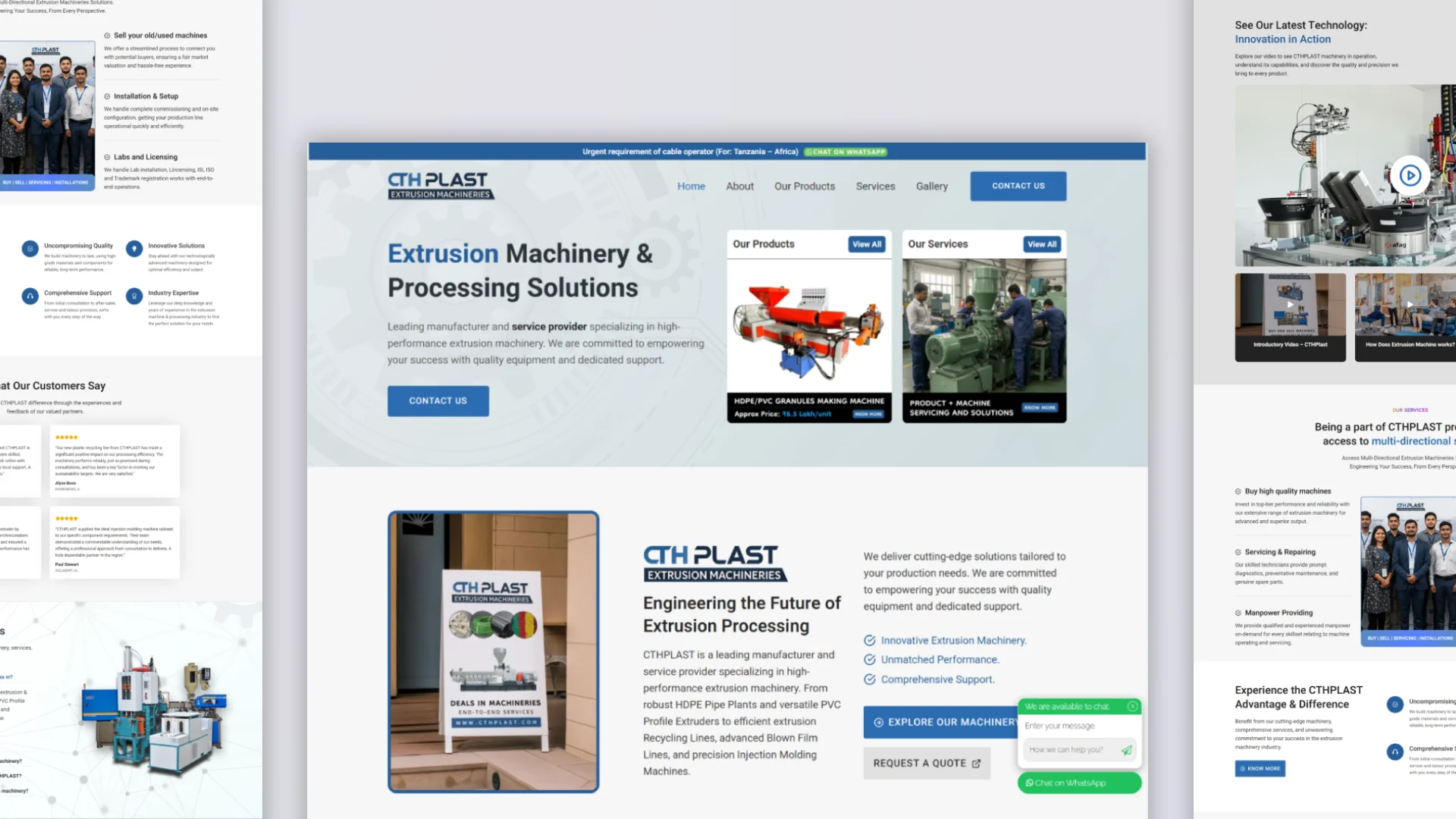 A complete digital platform for an industrial machinery manufacturer