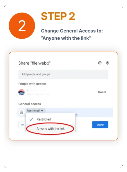 google drive file download direct step 2