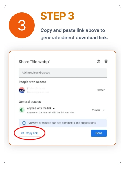 google drive file download direct step 3